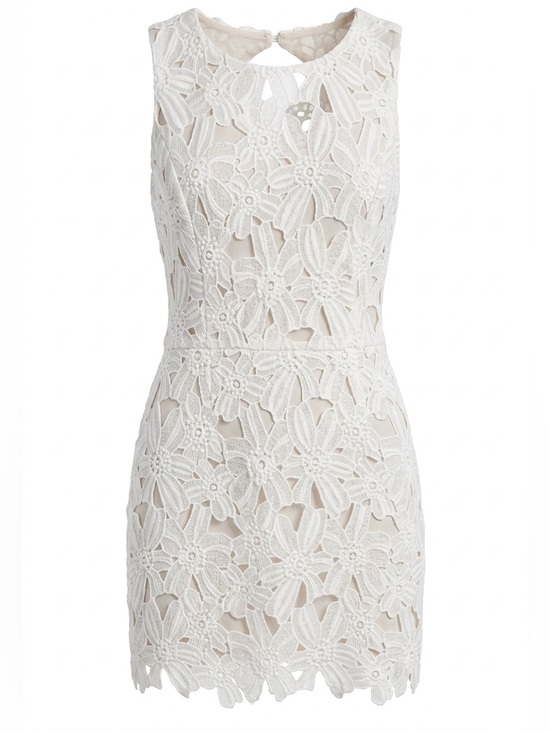Astr Dresses & Skirts - Beautiful Astr White Strapless Floral Lace Dress. Size Large